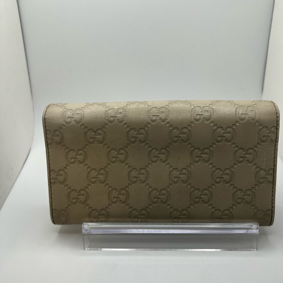 GUC Gucci Cream Guccissima Wallet - Picture 2 of 10